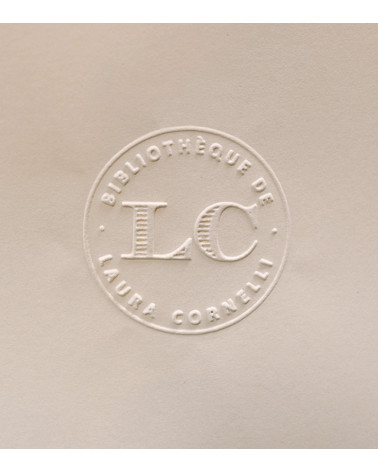 Timbre à sec Ex-libris modèle "Chevalier" - empreinte