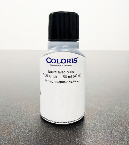 Encre avec huile Coloris 7050 | Noir | 50ml