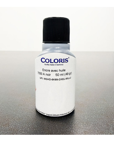 Encre avec huile Coloris 7050 | Noir | 50ml