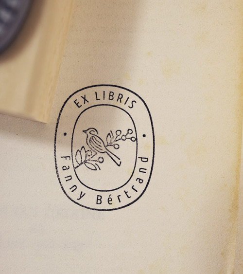 Tampon en Bois Ex-libris "Piaf"