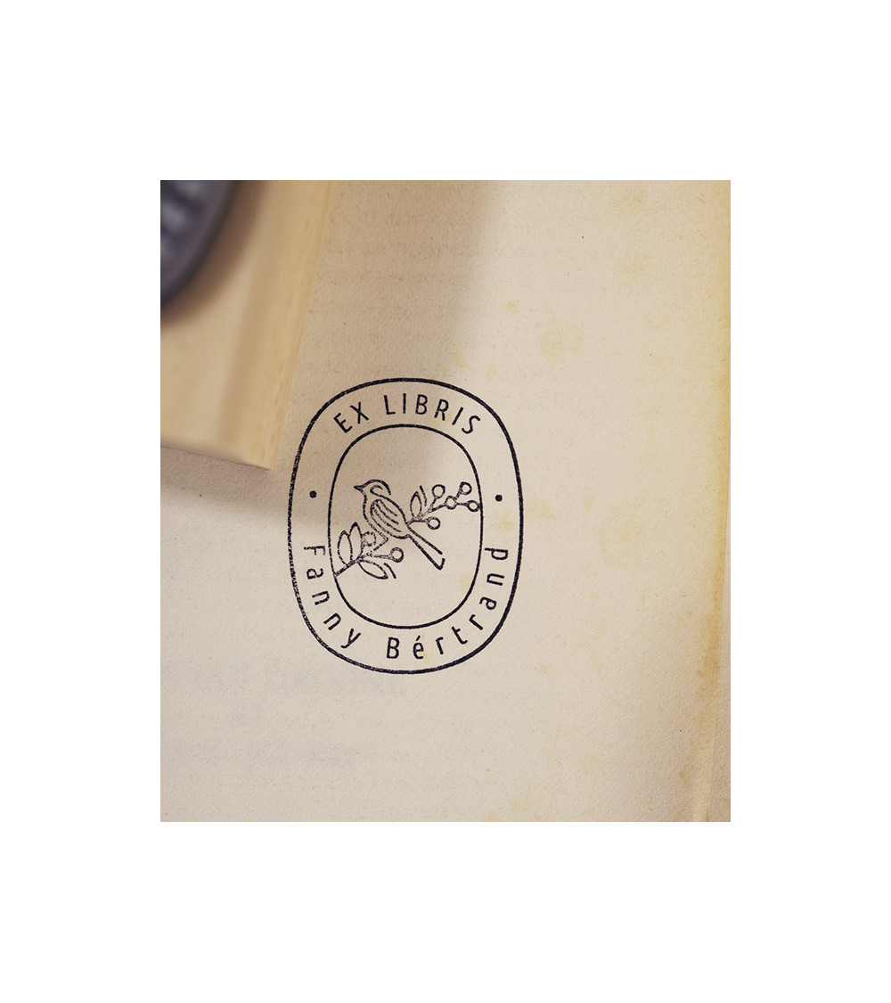 Tampon en Bois Ex-libris "Piaf"