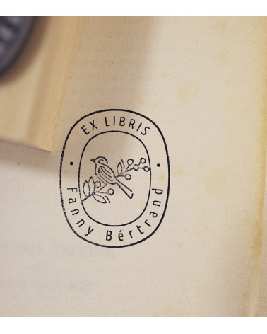 Tampon en Bois Ex-libris "Piaf"