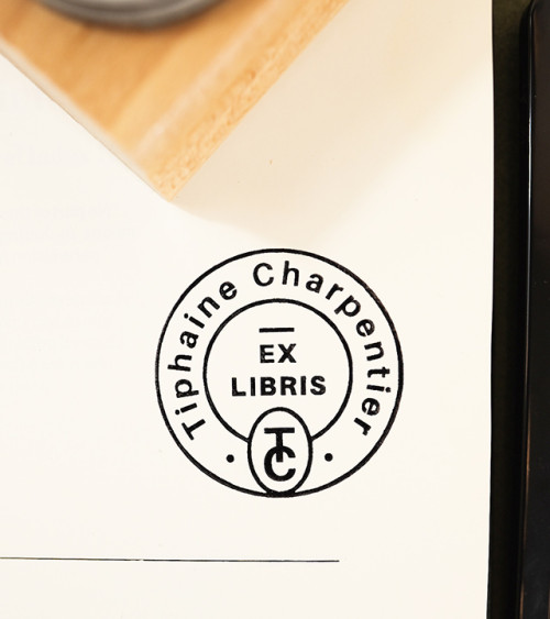 Tampon en Bois Ex-libris "Aileron"