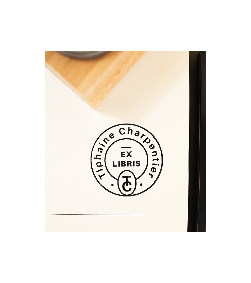 Tampon en Bois Ex-libris "Aileron"