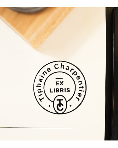 Tampon en Bois Ex-libris "Aileron"