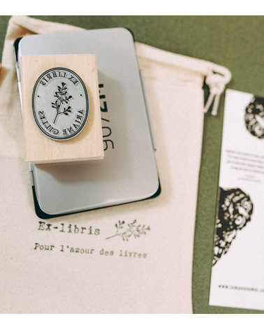 Tampon en Bois Ex-libris "Brindille"