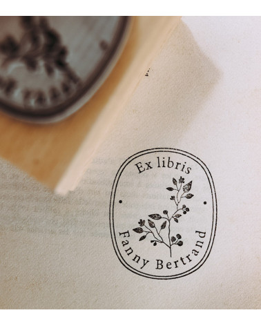 Tampon en Bois Ex-libris "Branche"